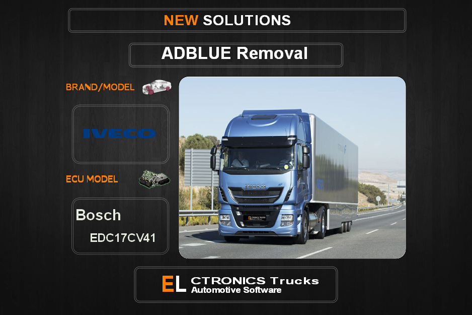 AdBlue OFF Iveco-Truck Bosch EDC17CV41 Electronics Trucks Automotive Software