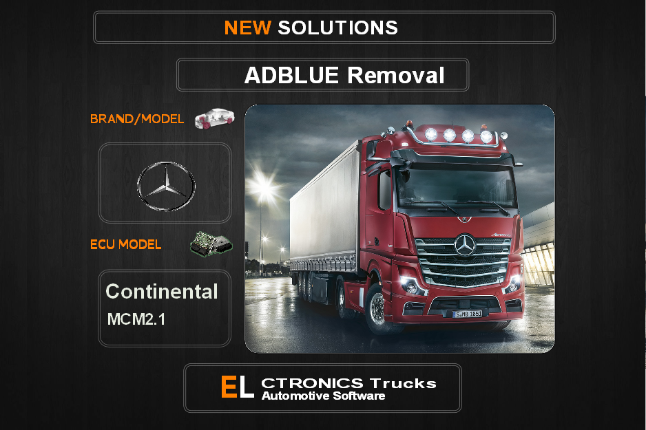 AdBlue OFF Mercedes-Trucks Continental MCM2.1 Electronics Trucks Automotive Software