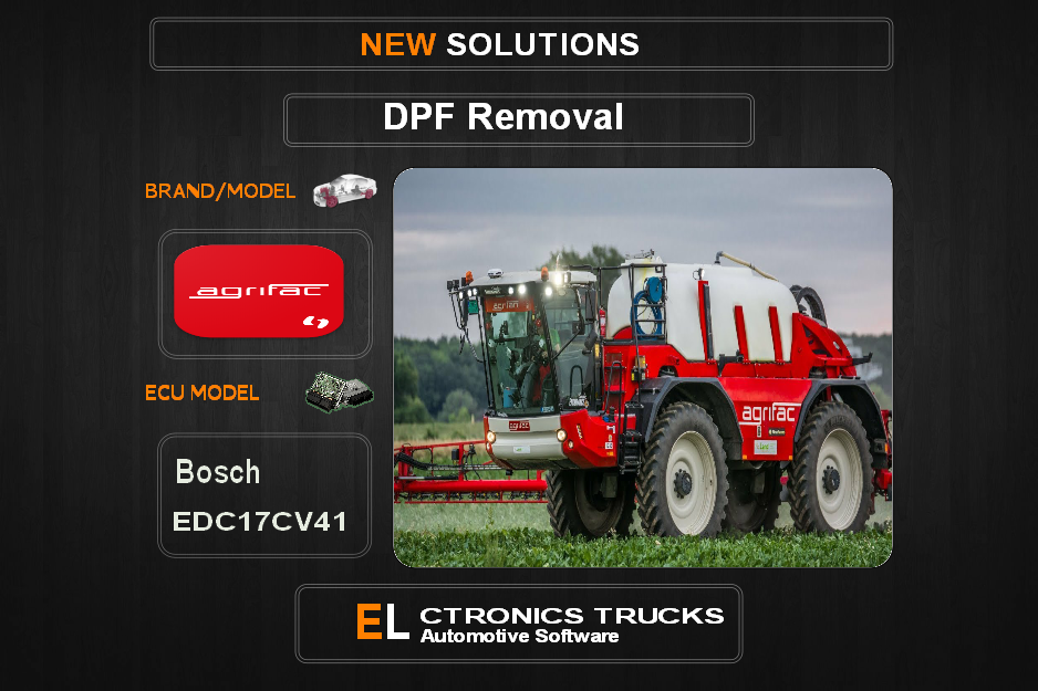 DPF Off Agrifac-Trucks Bosch EDC17CV41 Electronics Trucks Automotive Software