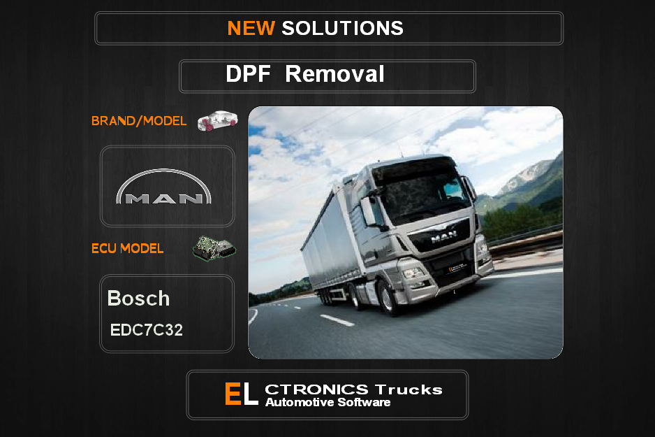 DPF Off Man-Truck Bosch EDC7C32 Electronics Trucks Automotive Software