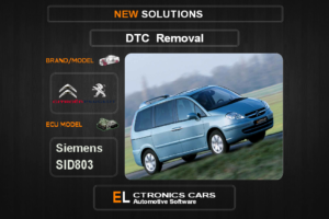 DTC OFF Peugeot-Citroen Siemens SID803 Electronics cars Automotive software