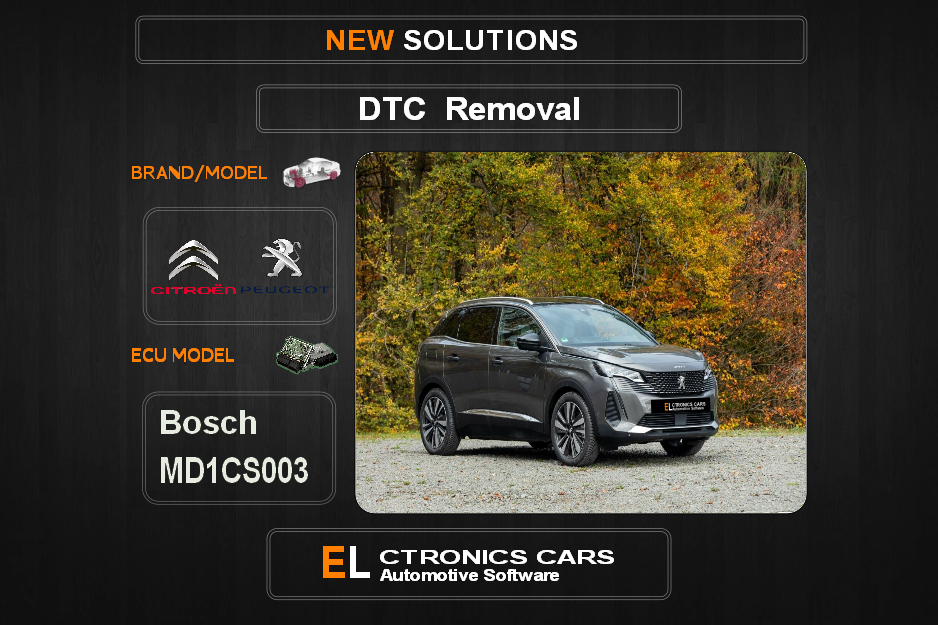 DTC OFF Peugeot-Citroen Bosch MD1CS003 Electronics cars Automotive software