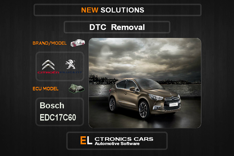 DTC OFF Peugeot-Citroen Bosch EDC17C60 Electronics cars Automotive software