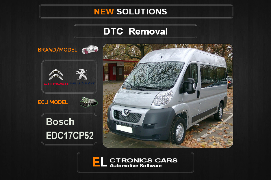 DTC OFF Peugeot-Citroen Bosch EDC17CP52 Electronics cars Automotive software