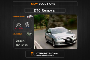 DTC OFF Peugeot-Citroen Bosch EDC16CP39 Electronics cars Automotive software