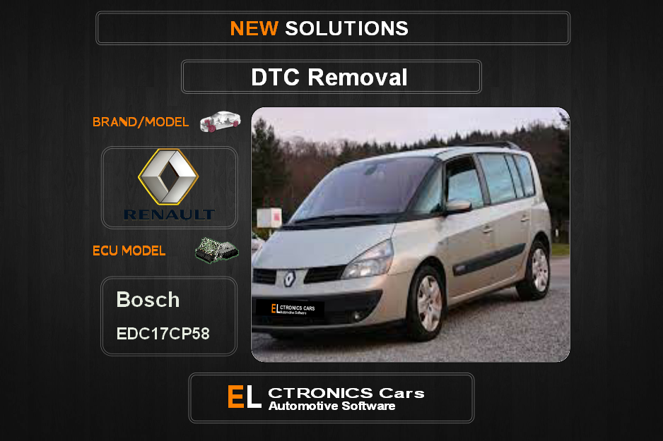 DTC OFF Renault-Dacia Bosch EDC17CP58 Electronics cars Automotive software