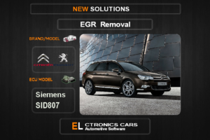 EGR Off Peugeot-Citroen Siemens SID807 Electronics Cars Automotive Software