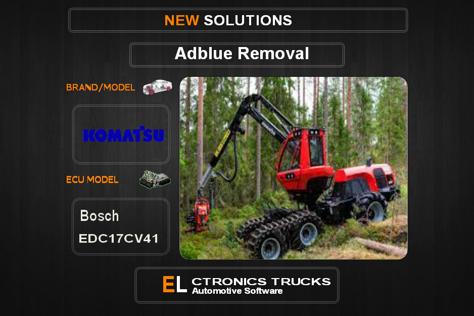 AdBlue OFF Komatsu Bosch EDC17CV41 Electronics Trucks Automotive Software