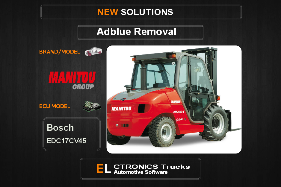 AdBlue OFF Manitou-télescopique Bosch EDC17CV45 Electronics Trucks Automotive Software