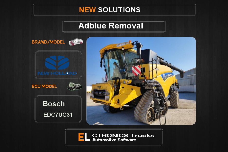 AdBlue OFF New-Holland-Agriline Bosch EDC7UC31 Electronics Trucks Automotive Software