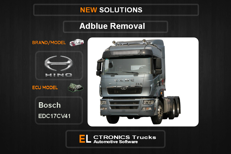 AdBlue OFF Hino-Trucks Bosch EDC17CV41 Electronics Trucks Automotive Software