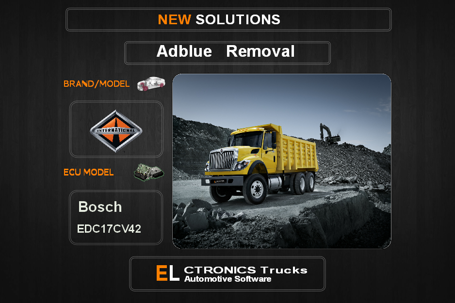 AdBlue OFF Truck-International Bosch EDC17CV42 Electronics Trucks Automotive Software