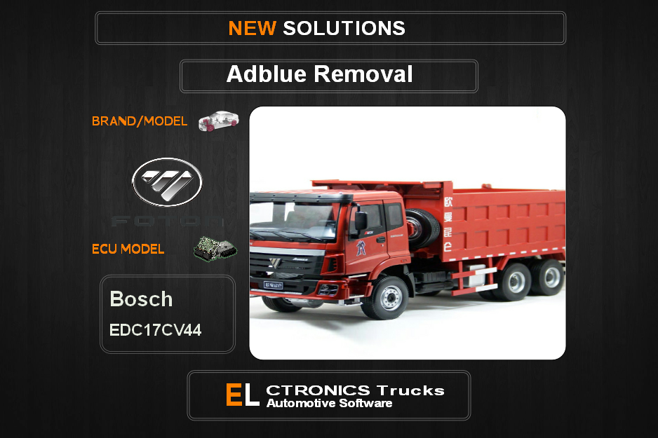 AdBlue OFF Foton-Trucks Bosch EDC17CV44 Electronics Trucks Automotive Software