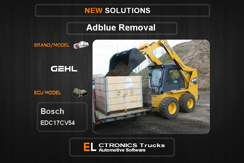 AdBlue OFF Gehl Bosch EDC17CV54 Electronics Trucks Automotive Software