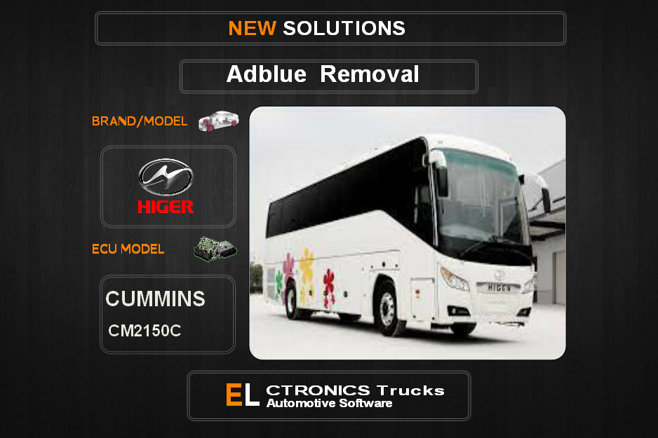 AdBlue OFF Higer-Bus Cummins CM2150C Electronics Trucks Automotive Software