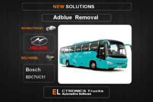 AdBlue OFF Higer-Bus Bosch EDC7UC31 Electronics Trucks Automotive Software