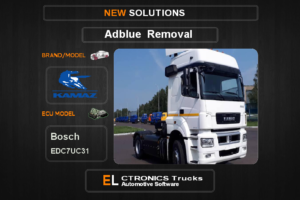 AdBlue OFF Kamaz-Trucks Bosch EDC7UC31 Electronics Trucks Automotive Software