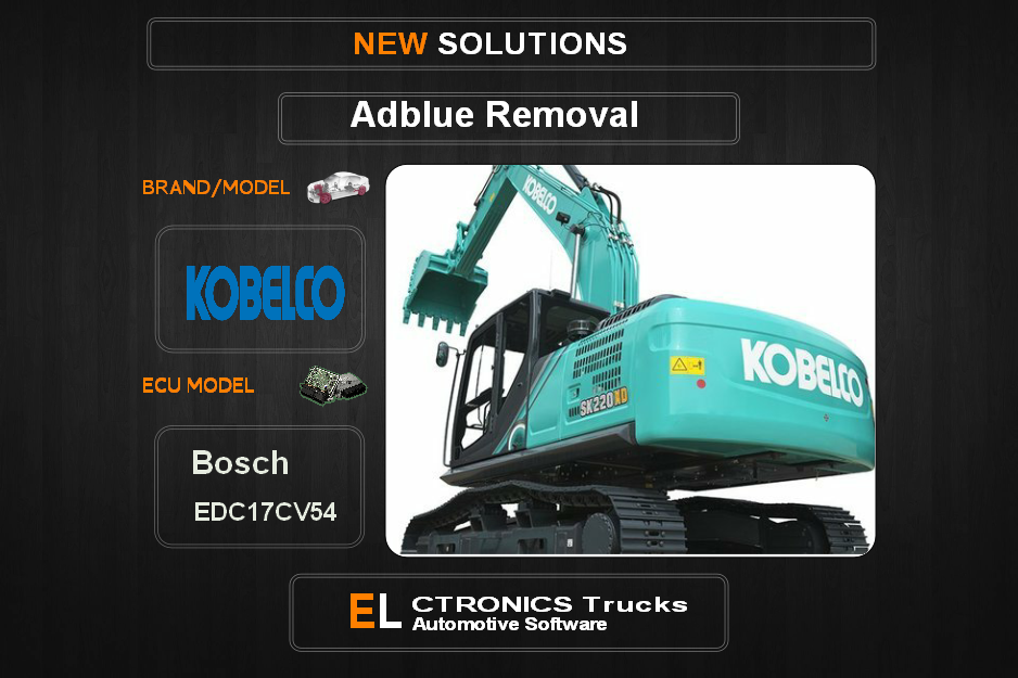 AdBlue OFF Kobelco Bosch EDC17CV54 Electronics Trucks Automotive Software