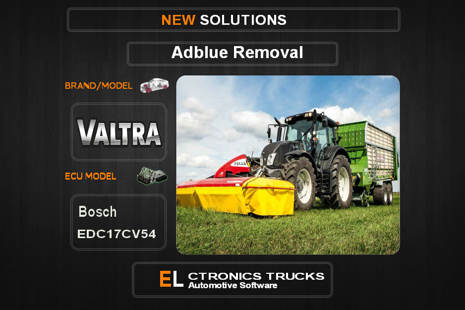 AdBlue OFF Valtra-Agriline Bosch EDC17CV54 Electronics Trucks Automotive Software