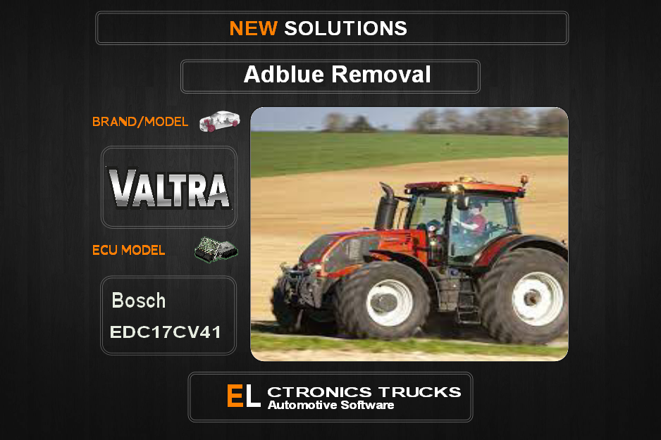 AdBlue OFF Valtra-Agriline Bosch EDC17CV41 Electronics Trucks Automotive Software