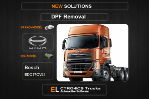 DPF Off Hino-Trucks Bosch EDC17CV41 Electronics Trucks Automotive Software