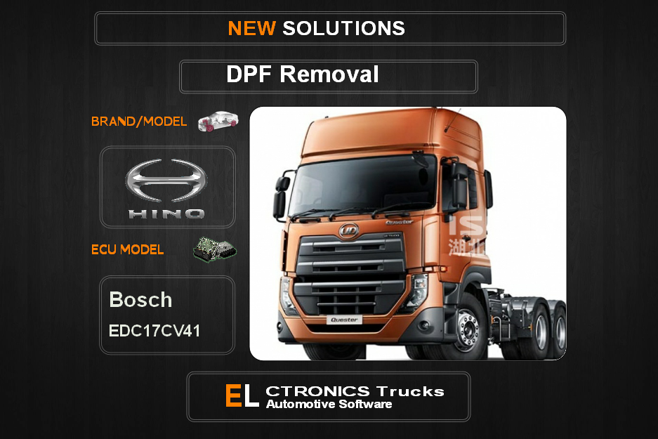 DPF Off Hino-Trucks Bosch EDC17CV41 Electronics Trucks Automotive Software
