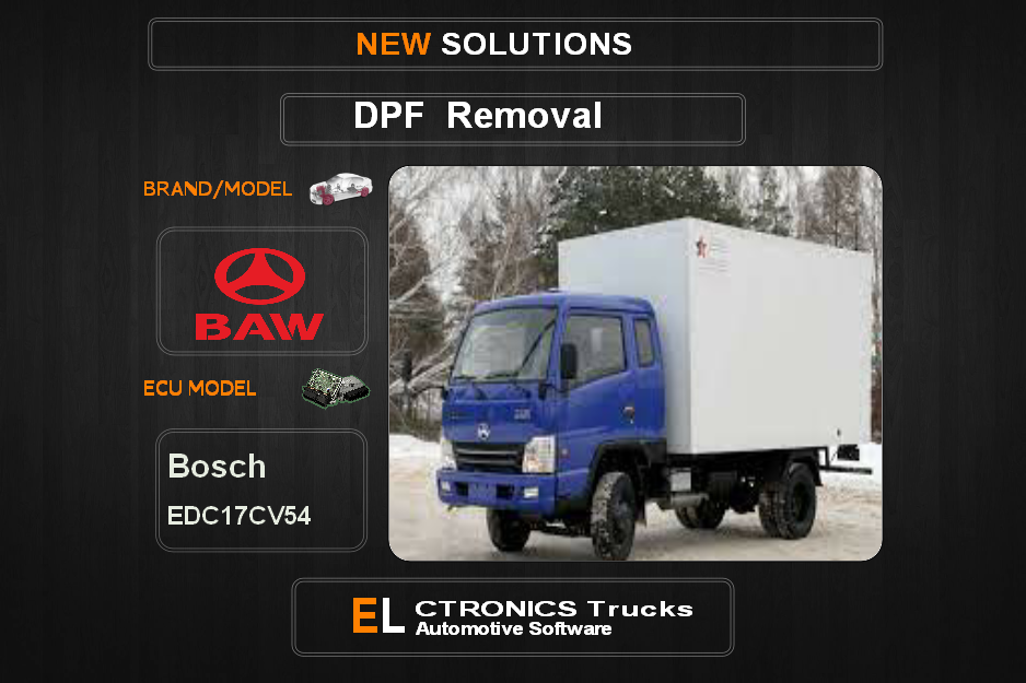 DPF Off BAW Bosch EDC17CV54 Electronics Trucks Automotive Software