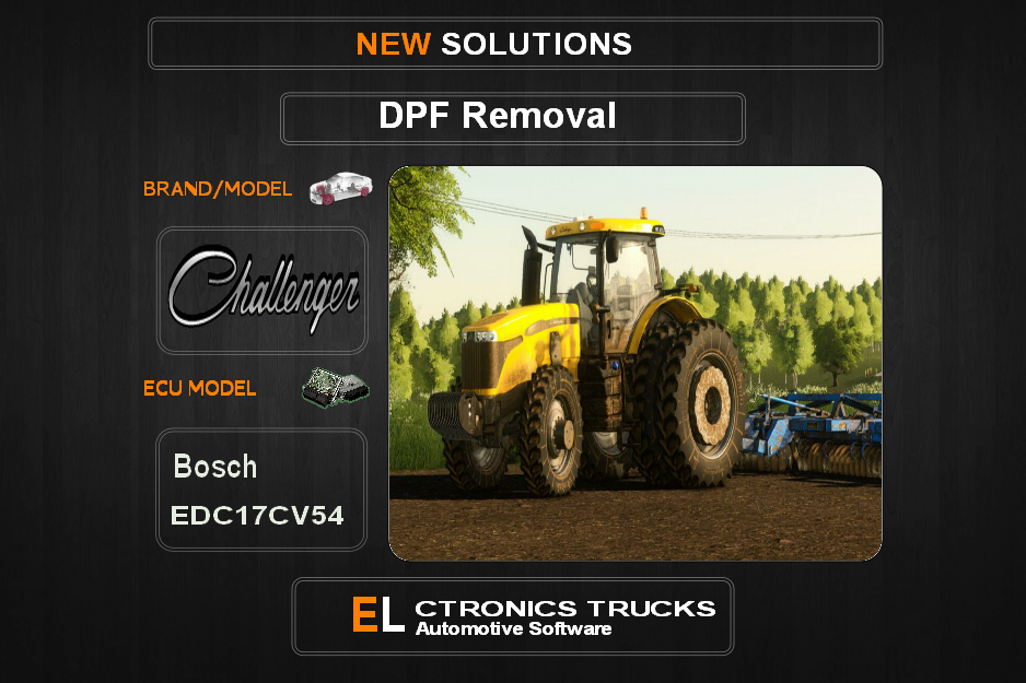 DPF Off Challenger-Agriline Bosch EDC17CV54 Electronics Trucks Automotive Software