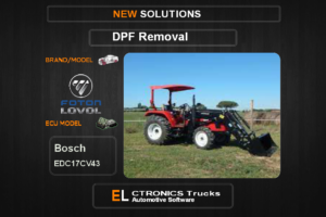DPF Off Foton-agrilne Bosch EDC17CV43 Electronics Trucks Automotive Software