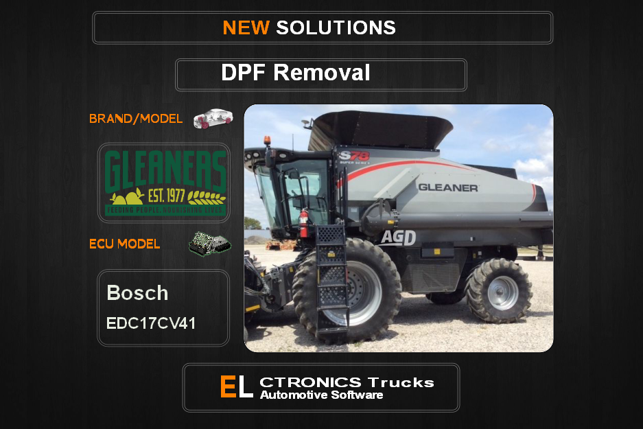DPF Off Gleaner-Agriline Bosch EDC17CV41 Electronics Trucks Automotive Software