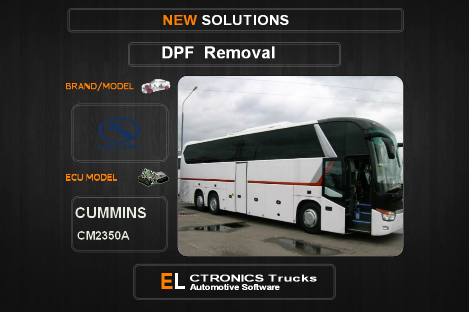 DPF Off KingLong-Bus Cummins CM2350A Electronics Trucks Automotive Software