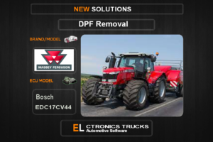 DPF Off Massey-Agriline Bosch EDC17CV44 Electronics Trucks Automotive Software