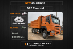 DPF Off Sinotruk-Trucks Bosch EDC17CV44 Electronics Trucks Automotive Software