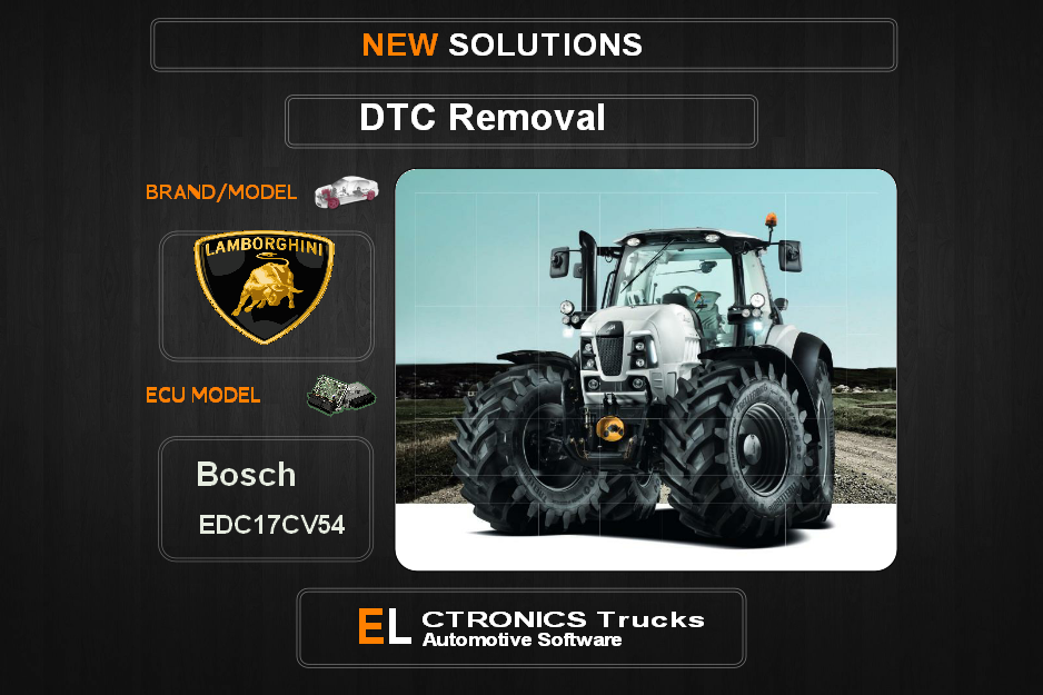 DTC OFF Lamborghini-Agriline Bosch EDC17CV54 Electronics Trucks Automotive software