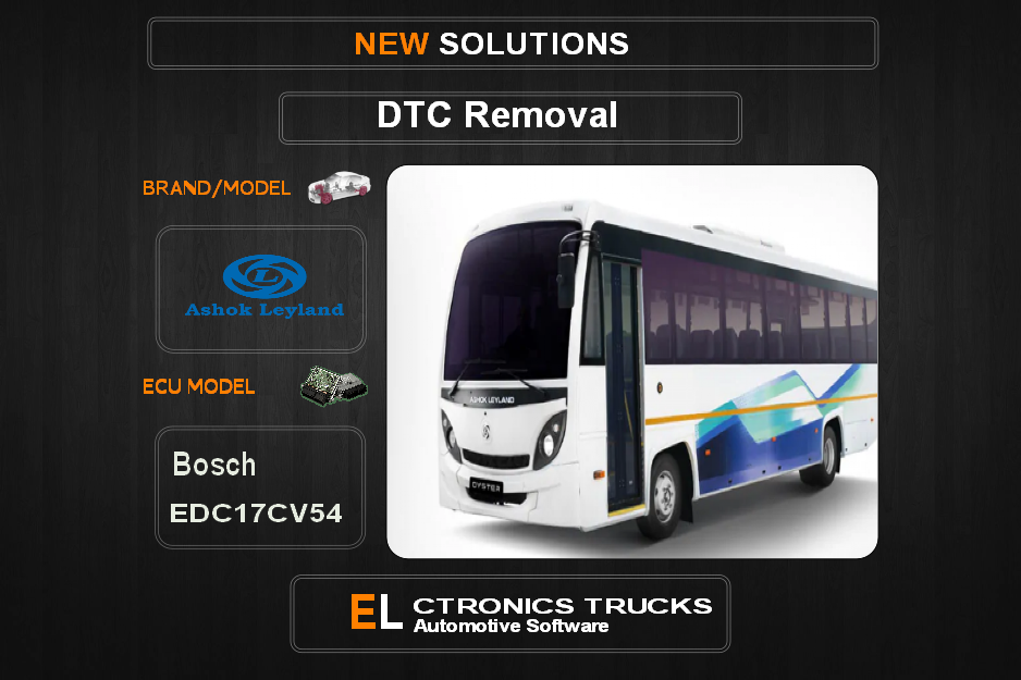 DTC OFF Ashok Bosch EDC17CV54 Electronics Trucks Automotive software