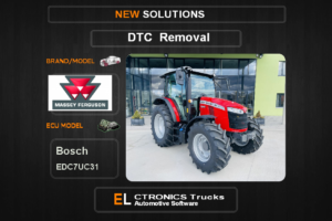 DTC OFF Massey-Agriline Bosch EDC7UC31 Electronics Trucks Automotive software