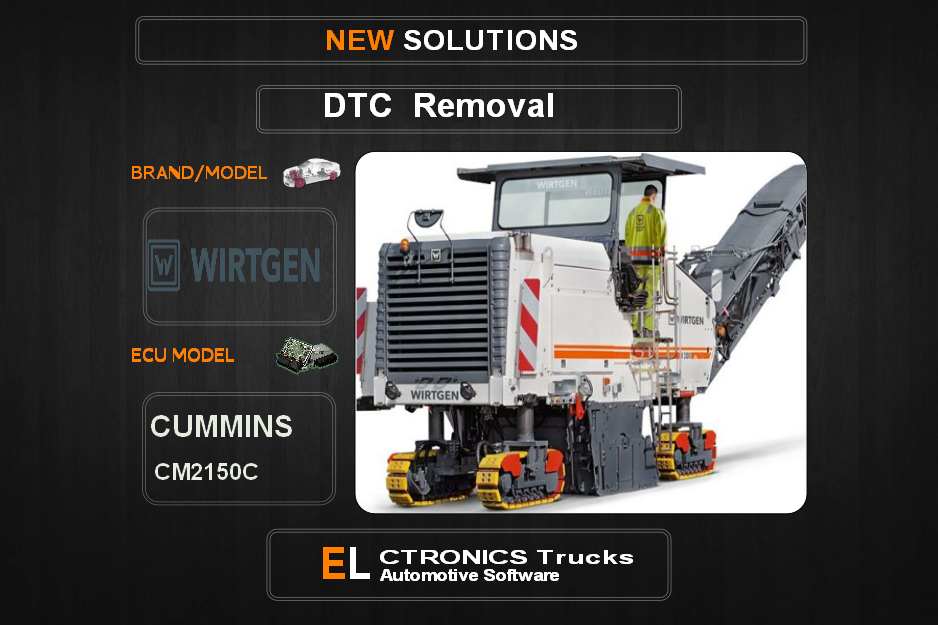 DTC OFF Wirtgen Cummins CM2150C Electronics Trucks Automotive software