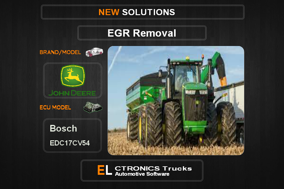EGR Off John-Deere Bosch EDC17CV54 Electronics Trucks Automotive Software