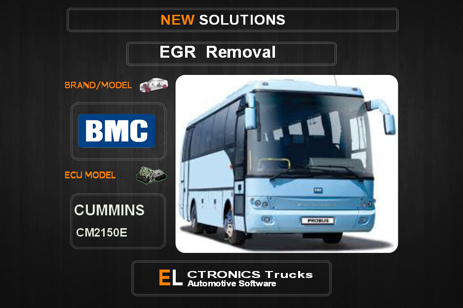 EGR Off Bmc-Bus Cummins CM2150E Electronics Trucks Automotive Software