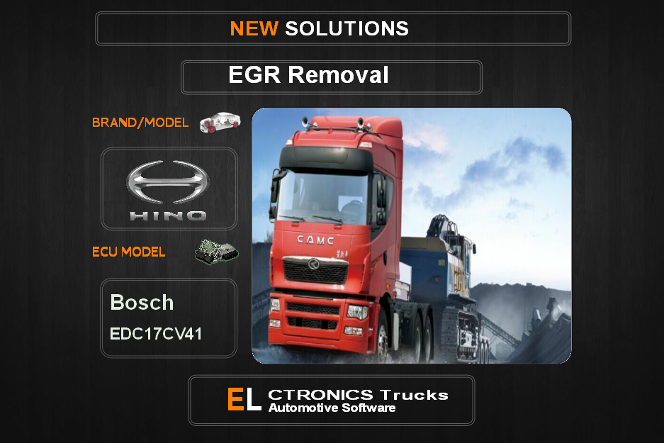 EGR Off Hino-Trucks Bosch EDC17CV41 Electronics Trucks Automotive Software