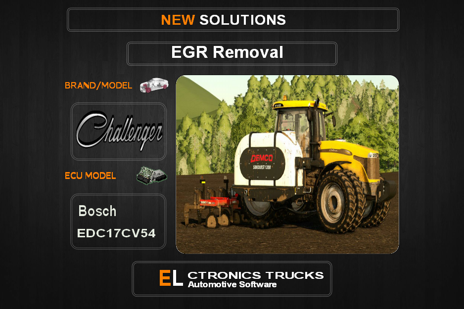 EGR Off Challenger-Agriline Bosch EDC17CV54 Electronics Trucks Automotive Software