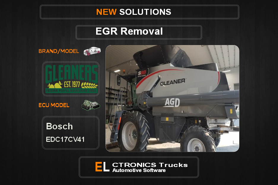 EGR Off Gleaner-Agriline Bosch EDC17CV41 Electronics Trucks Automotive Software