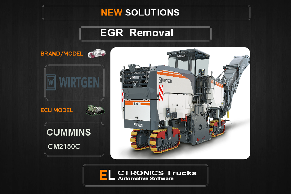 EGR Off Wirtgen Cummins CM2150C Electronics Trucks Automotive Software