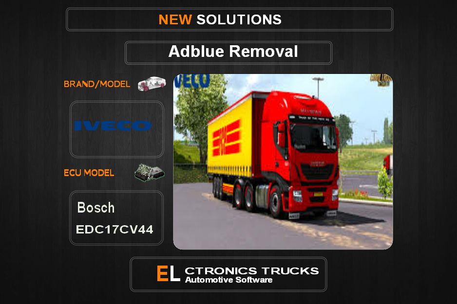 AdBlue OFF Iveco-Truck Bosch EDC17CV44 Electronics Trucks Automotive Software