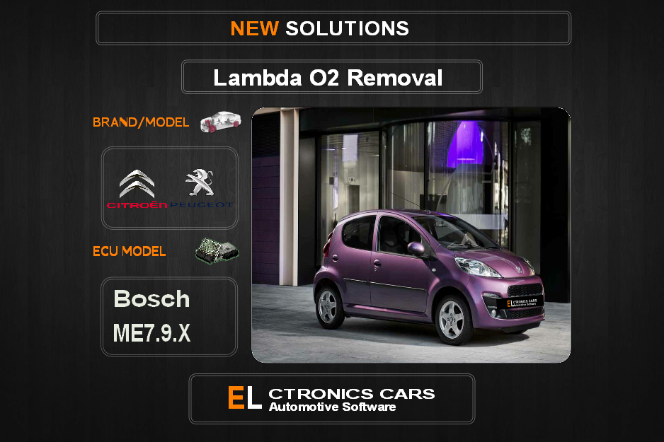 Lambda O2 removal Peugeot-Citroen Bosch ME7.9.X Electronics cars Automotive software