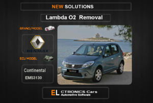 Lambda O2 removal Renault-Dacia Continental EMS3130 Electronics cars Automotive software
