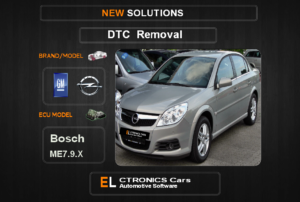DTC OFF GM-Opel Bosch ME7.9.X Electronics cars Automotive software