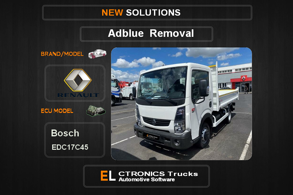 AdBlue OFF Renault-Truck Bosch EDC17C45 Electronics Trucks Automotive Software