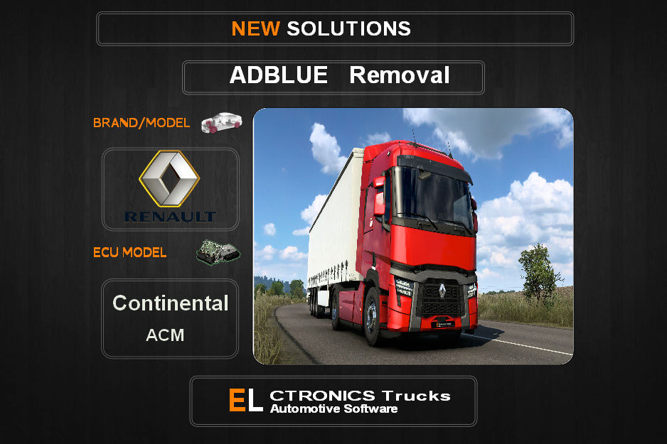 AdBlue OFF Renault-Truck Continental ACM Electronics Trucks Automotive Software