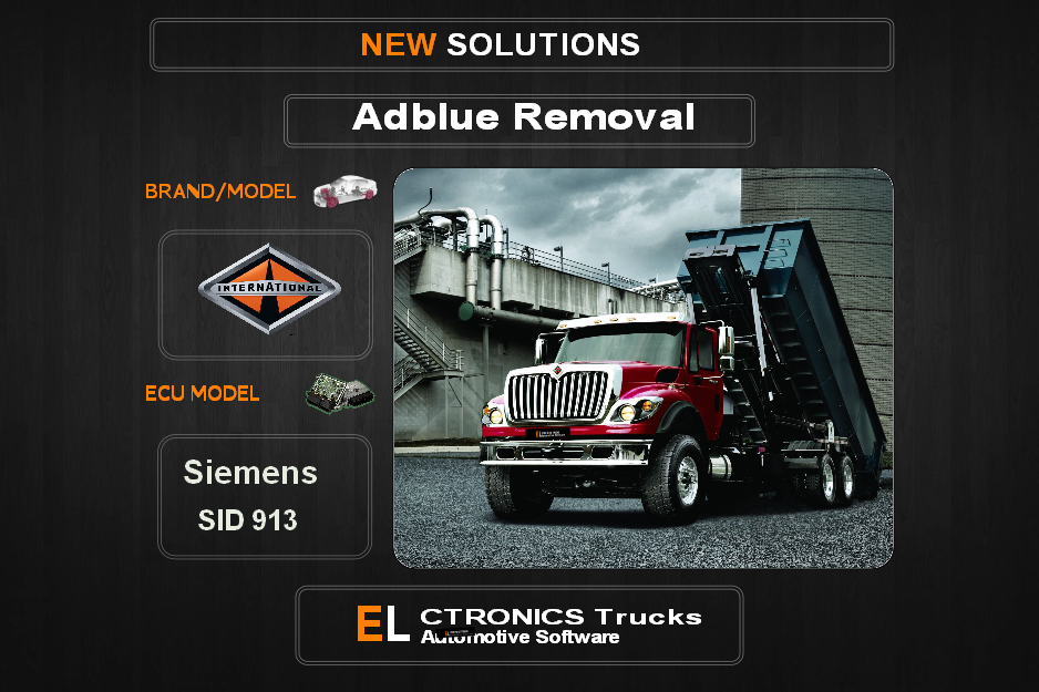 AdBlue OFF International Siemens SID913 Electronics Trucks Automotive Software